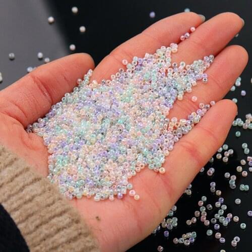 Wholesale Cream Glass Seedbeads Multi Size 1.5mm 2mm 3mm 4mm Ceylon Color Round Spacer Beads For DIY Handmade Sewing Accessories