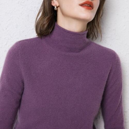 2021 Autumn Winter Turtleneck Cashmere Sweater Women Knitted Pullover Fashion Keep Warm New Long Sleeve Loose Tops Soft Warm