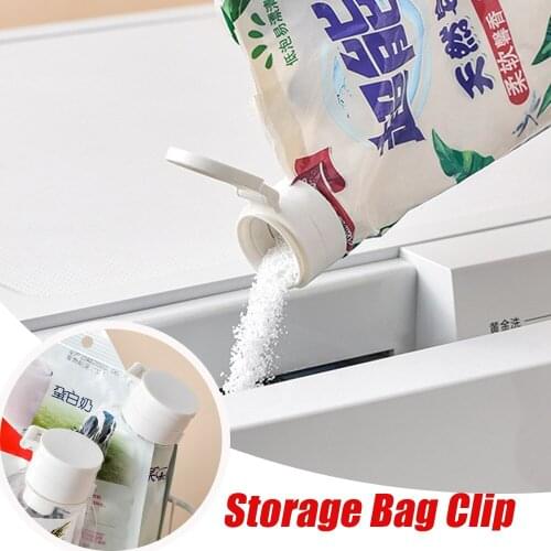Portable Seal Pour Food Storage Bag Clip Snack Discharge Nozzle Sealing Clip Fresh Sealer Clamp Plastic Food Saver Kitchen Tool