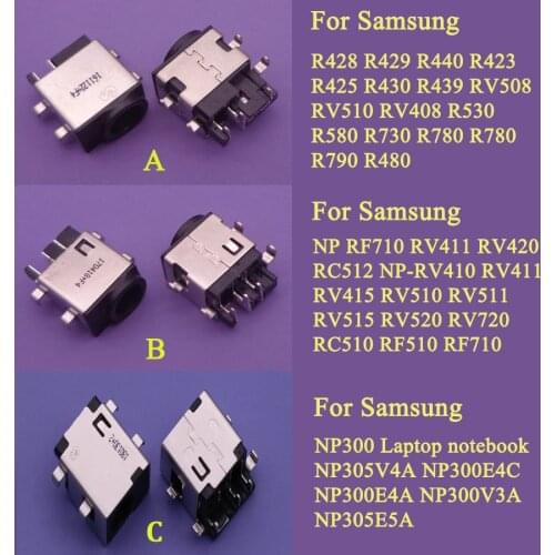 10pcs DC Power jack connector For Samsung RV411 RV515 RV420 RC512 RV511 RV510 RV509 RV515 R530 R540 QX510 R428 R430 NP300