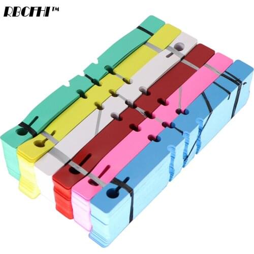 RBCFHI 500PCS Gardening Garden Plant Nursery Hang Tag Label Plastic Identification Card Waterproof Ring Set Markers Reusable