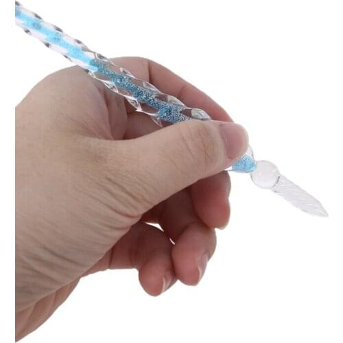 1PC Vintage Handmade Glass Dip Signature Ink Fountain Pen With Gift Box Writing Tool Office School Stationery Wholesale DropShip