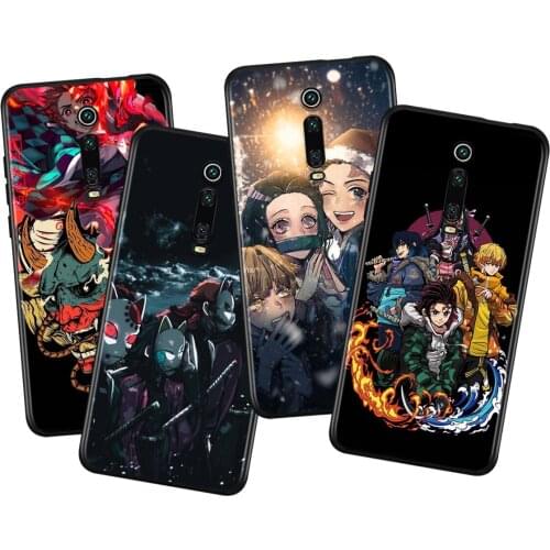 Demon Slayer Kimetsu No Yaiba For Xiaomi Redmi K40 Gaming K30i K30T K30S K30 Ultra K20 10X Pro Black Silicone Phone Case