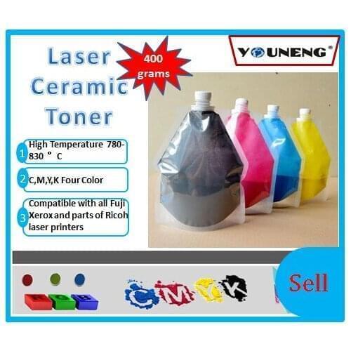 Compatible ceramic toner powder for Ricoh spc430 spc440 2500 High temperature Vitrotype ceramic powder ,CMYK 100g/color 400g/lot