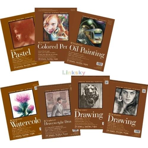 Strathmore 400 Series watercolor,Pastel Pad,Oil Painting Pad,Smooth Surface,perfect for graphite pencil, colored pencil, pen