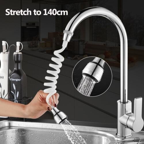 360° Rotatable Kitchen Faucet Shower Head Bent Water Saving Tap Bathroom Faucet Aerator Diffuser Faucet Nozzle Filter for Home