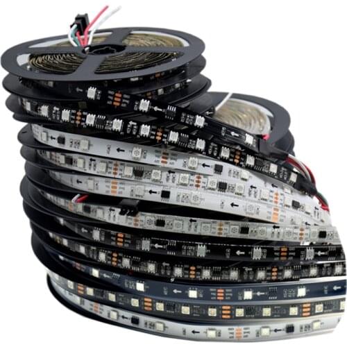 High Brightness DC12V Black/white PCB Digital Programmable Addressable,2811, RGB waterproof Led Flexible Strip