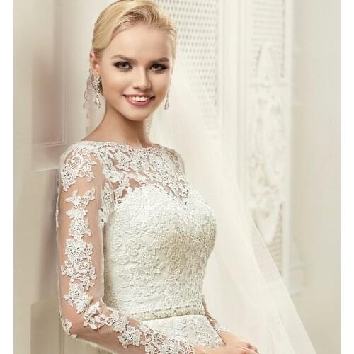 Sexy Designer Longo Sheer Sleeve Mermaid Lace Appliques Custom Fashionable Vestido De Noiva 2018 mother of the bride dresses