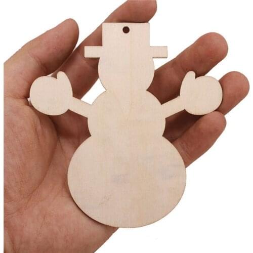 20 pcs 4inch wood christmas snowflake christmas decoration