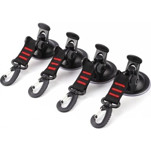 4 Pcs Outdoor Hanging Buckle Household Wall-Mounted Adsorption Punch-Free Suction Cup Securing Hook Car Tent Camping Lock Tools