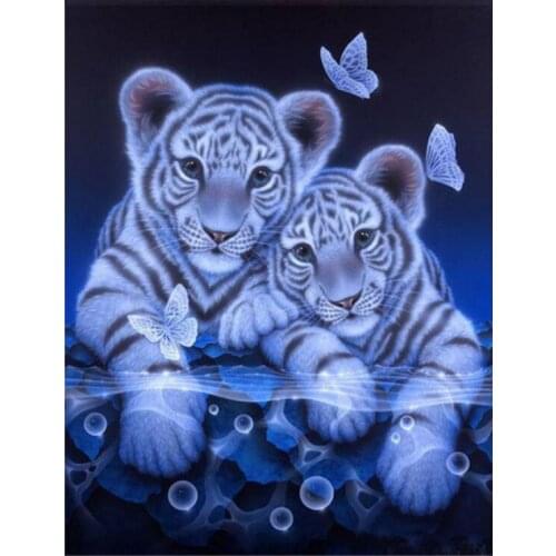 Diy diamond embroidery,diamond puzzle,crystal painting,tiger,3d diamond mosaic