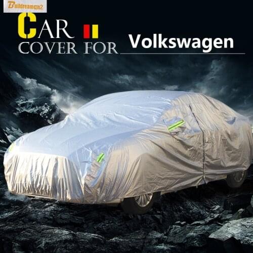 Buildreamen2 Car Cover Sun Anti-UV Rain Snow Protection Cover Waterproof For Volkswagen Caddy Gol Lamando Tiguan UP Beetle