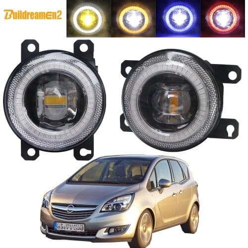 2 X Car LED Lens Fog Light Assembly Angel Eye Daytime Running Lamp DRL 30W H11 12V For Opel Meriva A 2006 2007 2008 2009 2010