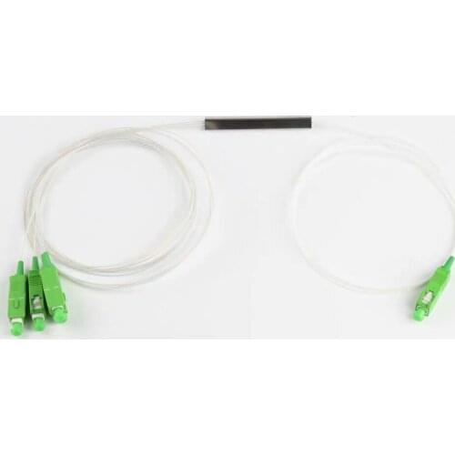 Envío Gratis 5 unids/lote divisor de fibra óptica PLC SC 1: 4 Mini tubo de acero Tipo, 1x4 0,9mm divisor de fibra Opitc SC/APC c