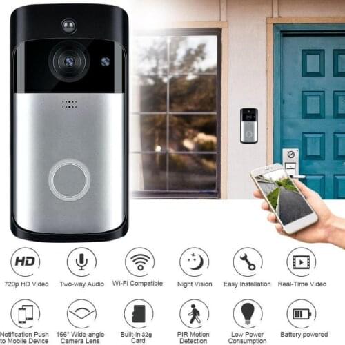 New Smart Video Wireless WiFi Door Bell Remote Control Night Vision IR Visual Camera Record Security System Dropshipping