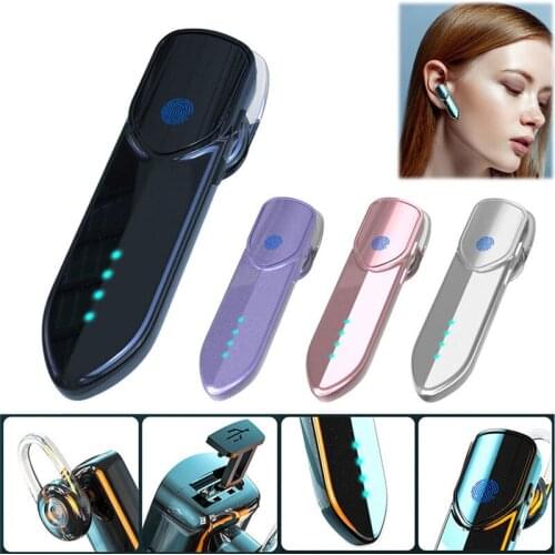 Earphone Wireless Fingerprint Touch Headset Sport Driving Headphone Stereo Earpiece with Mic for iPhone Android