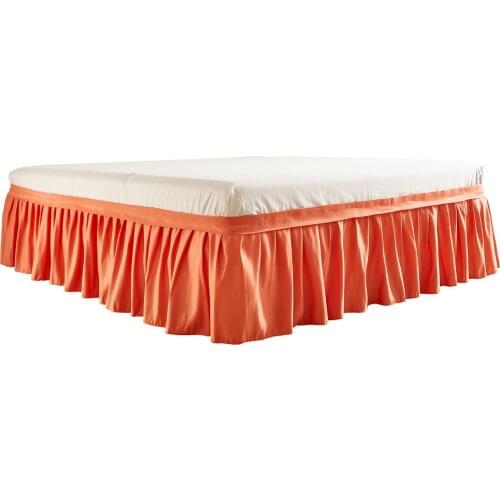 Lychee Elastic Bed Skirt Solid Stretch Bedspread Fitted Sheet Cover Soft Non-Slip Twin Queen King Size Bed Skirt