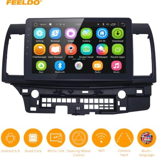 FEELDO 10.2 inch Android 6.0 10.2"Quad Core Car Media Player With GPS Navi Radio For Mitsubishi Lancer EX(2007-present #5269
