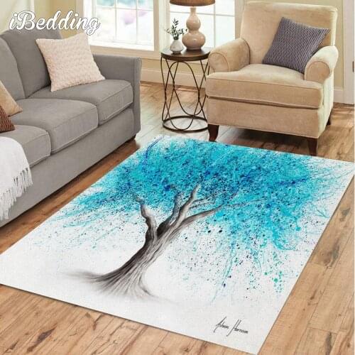 Blue Blossom Tree Rugs and Carpets for Home Living Room Lounge Rug Room Decoration Teenager Large Area Rug Bedroom carpet