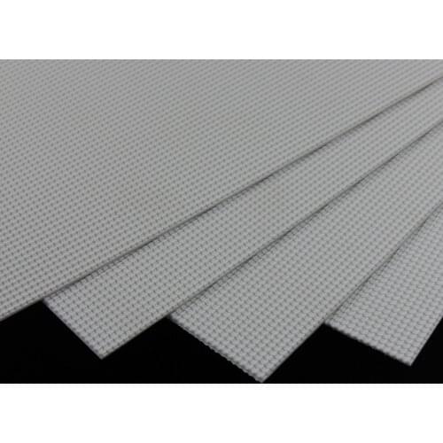 ABS39 2pcs ABS Plastic Styrene Plasticard Roof Tiles Sheet 215mm x 300mm White Architectual