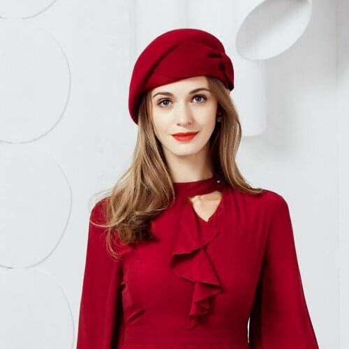 New Winter Wool Hat All-match Korean Sweet Winter Hat Female British Street Cap Trendsetter Students Fedoras Cap B-7477