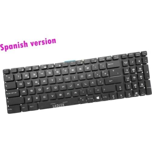 New Full RGB backlit Spanish Teclado for MSI GE72 2QD/ 2QE/6QD/6QE Apache Pro