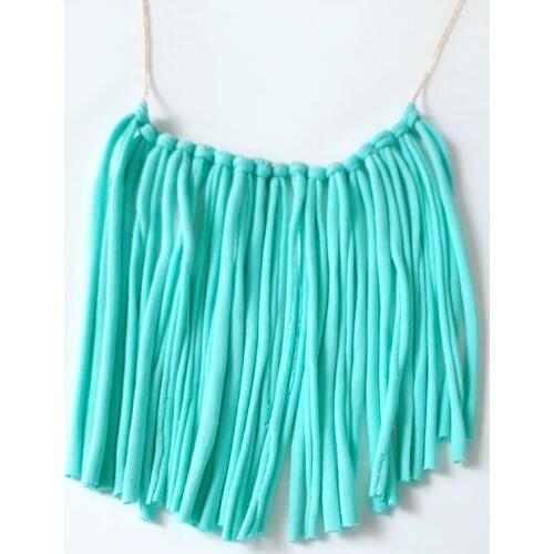 New Design Ribbon Tassel Handmaking Collar Sweet Pendant Necklace Hand Making Knot Personality Jewelry