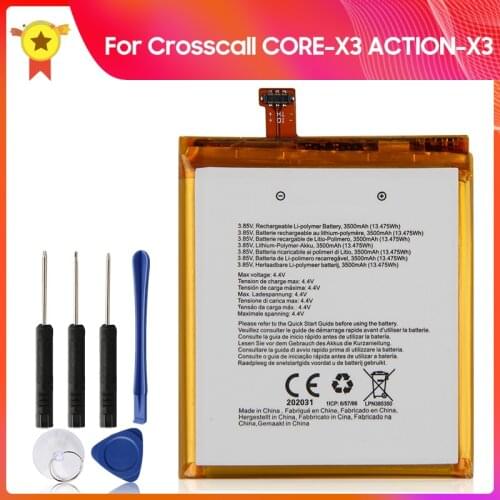 Original Replacement Battery Crosscall CORE-X3 ACTION-X3 Cell Phone for CROSSCALL TREKKER X3 3500mAh Genuine Battery +tools