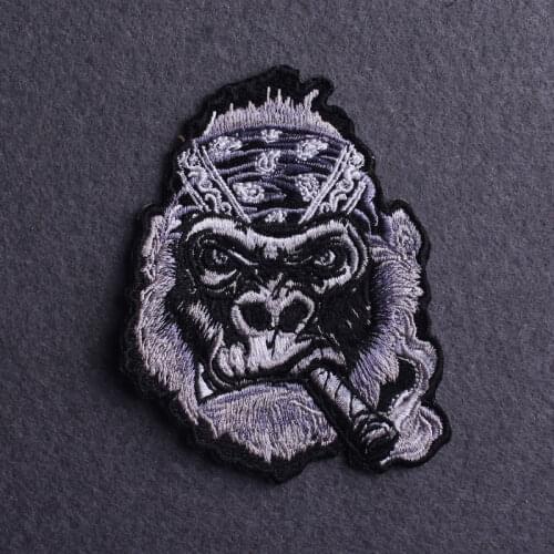 Diy Gorilla Punk Patch Embroidered Patches For Clothing Sticker Sewing Skull Skeleton Patch Iron On Patches On Clothes Applique