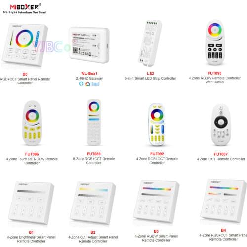Miboxer DC12V 24V LS2 5 in 1 LED Strip Controller FUT089 2.4G Remote B4 Touch Panel WiFi control For RGB RGBW RGB+CCT Lamp Light