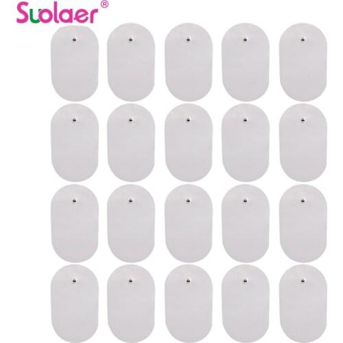 20PCS Silicone Gel Tens Units Electrode Replacement Pads Electrode Pacthes For Mini Full Body Massagers Skin Stickers Dropship