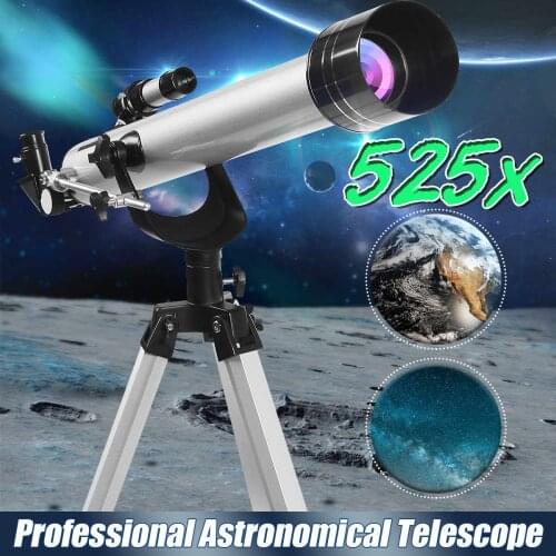 F60700 525x High Magnification Astronomical Refractive Telescope 3Pcs Eyepieces And Tripod Space Observation Scope Gift