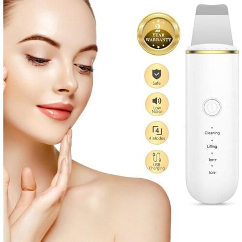 Ultrasonic Skin Cleaner USB Charging Shovel Machine Deep Cleansing Machine Peeling Exfoliating Black Spots CareFacial Massager