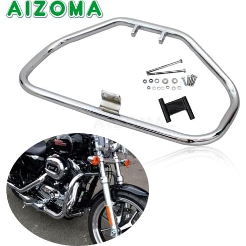 Chrome 1.25" Motorcycle Crash Bar Highway Engine Guard Protection For Harley Sportster XL 1200 883 48 72 XL1200 XL883N 84-03