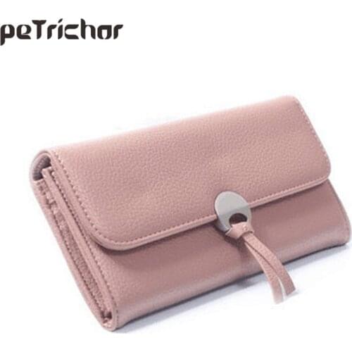 2020 New Design Women Long Wallets Brand Purse Clutch Wallet Female Card Holder Ladies PU Leather Girls Bags