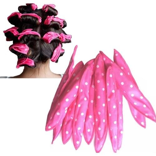 10 Pcs Hair column Night Sleep sponge curling iron curler elastic soft pillow hair curl DIY sponge hair styling column tool