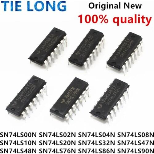 10PCS SN74LS00N DIP 74LS02N 74LS04 DIP-14 HD74LS08P SN74LS10N SN74LS20N SN74LS32N SN74LS47N 74LS48 74LS76 74LS86 74LS90 74LS93