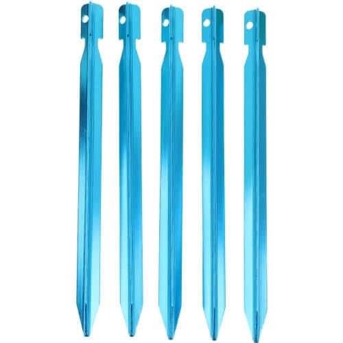 5Pieces Outdoor Beach Camping Fishing Awning 18cm Aluminum Tent Stakes Pegs