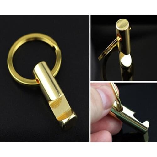 500pcs/lot Gold Copper color Keychain Bottle Opener EDC Tool Outdoor keyring Keyfob Gift Key Holder Opener for travel
