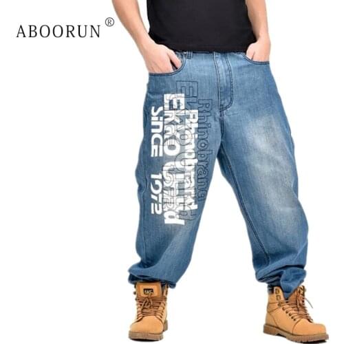 Свободные джинсы для мужчин ABOORUN China At AliExpress