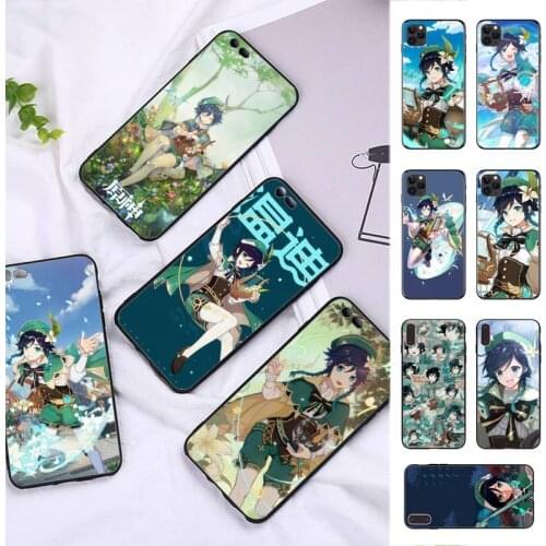 FHNBLJ Genshin Impact Venti Phone Case for iPhone 11 12 pro XS MAX 8 7 6 6S Plus X 5S SE 2020 XR case