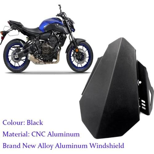 For YAMAHA MT-07 MT07 MT 07 FZ-07 2018 2019 2020 Motorcycle CNC Aluminum Windscreen Windshield Wind Deflector Upper Cover Kit