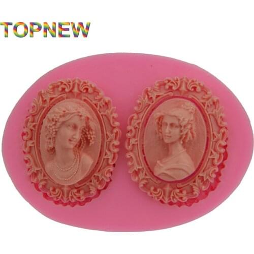 Elegant beautiful lady Candy Jelly fondant Cake tool Silicone Mold Baking Pan bakeware 2193