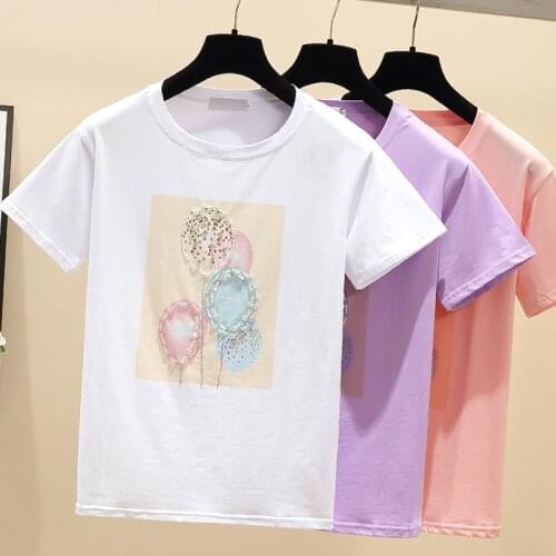 GGRIGHT Pink T Shirt Women Tshirt Female Cotton 2021 Summer Tops T-Shirt Woman Korean Style Fashion Clothing Tee Shirt Femme