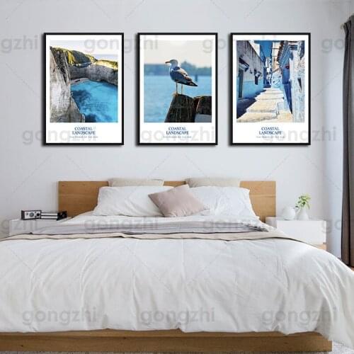 Homesick Seagull Abstract Canvas Painting Home Posters Bedroom Corridor Art Poster Stickers Nordic Decoration