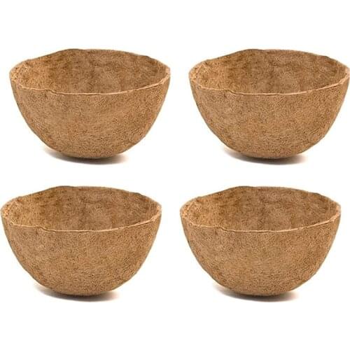 Coco Liners for Planters 14 Inch,4PCS Circle Replacement Plant Basket Liners Coco Fiber Liner for Hanging Basket