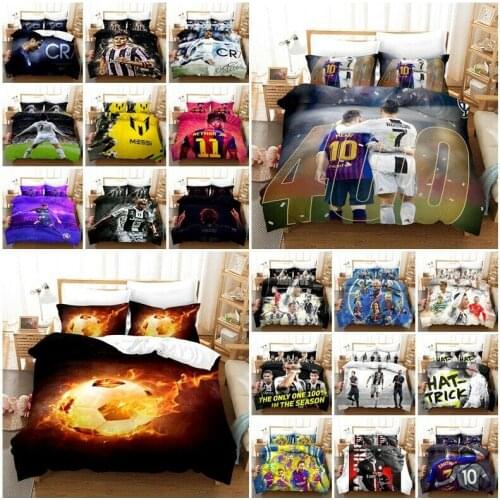 Football Star Home Textile Pillow Case 3D Bed Linen Duvet Covers Comforter Bedding Sets Bed Set Home Decor Bedding