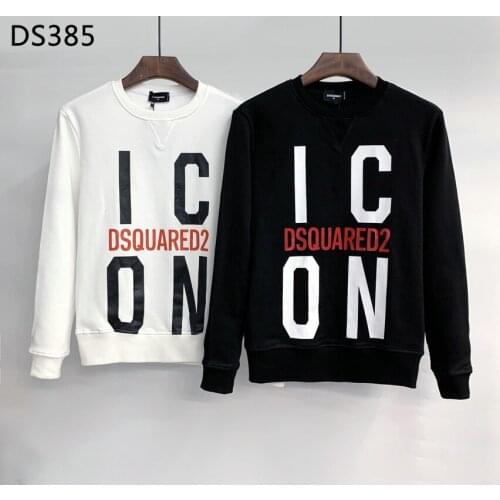 Hot Dsquared2 Mens Hip Hop Long Sleeve Cotton High Quality Women/Mens Clothes Crew Neck Printed Letter Street T-Shirt DS335