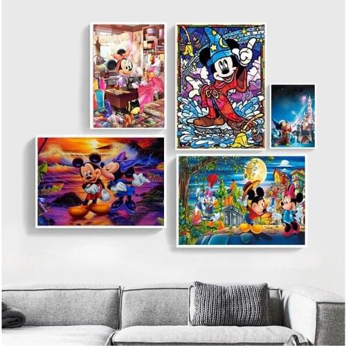 Mickey Mouse Canvas Painting Marvel Anime Cartoon Poster Nursery Posters and Modern Prints Wall Art Pictures for Room Decoration