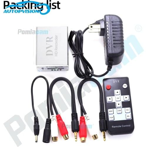 DVR Video Capture for CVBS camera, mini DVR with AV in, AV Out, Video Recorder by SD card , One video file in 60 minutes